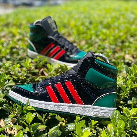 adidas Shoes Adidas Top Ten Hi Rb Black Green Red Patent Leather